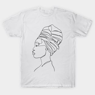 Black woman head wrap T-Shirt